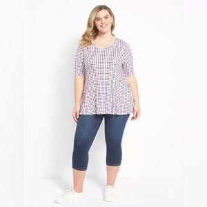 Lane Bryant - Classic Perfect Sleeve Scoop-Neck Fit & Flare Tee